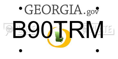 B90TRM Georgia License Plate