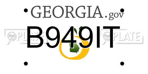 B949IT Georgia License Plate