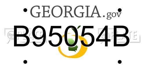 B95054B Georgia License Plate