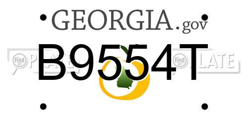 B9554T Georgia License Plate