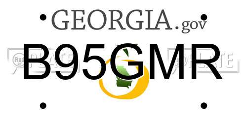 B95GMR Georgia License Plate