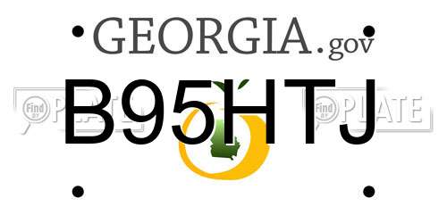 B95HTJ Georgia License Plate