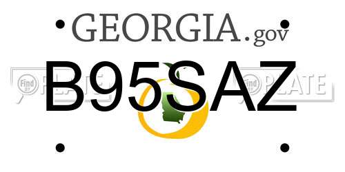 B95SAZ Georgia License Plate