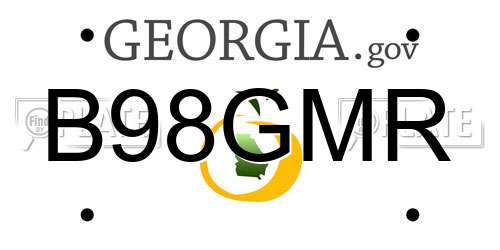 B98GMR Georgia License Plate