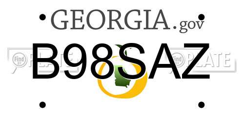 B98SAZ Georgia License Plate