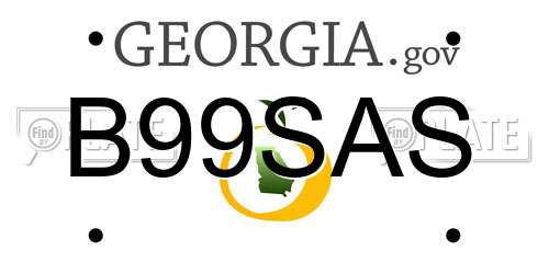 B99SAS Georgia License Plate