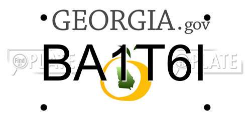 BA1T6I Georgia License Plate