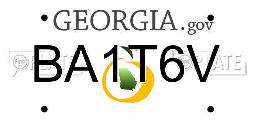 BA1T6V Georgia License Plate