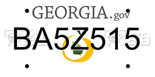 BA5Z515 Georgia License Plate