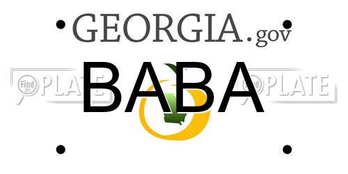 BABA Georgia License Plate