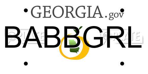 BABBGRL Georgia License Plate