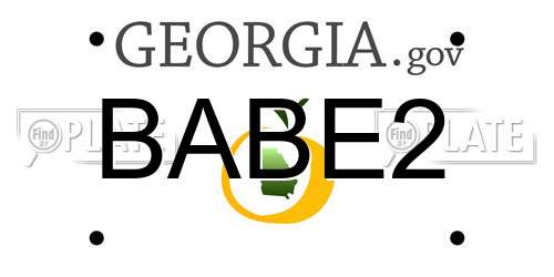 BABE2 Georgia License Plate