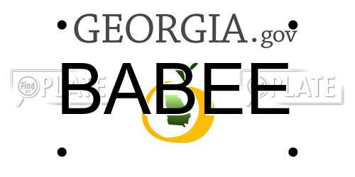 BABEE Georgia License Plate