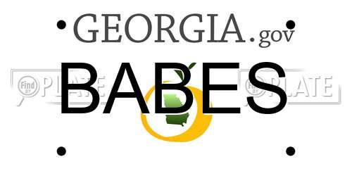 BABES Georgia License Plate
