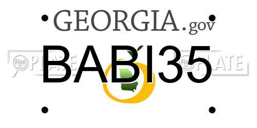 BABI35 Georgia License Plate