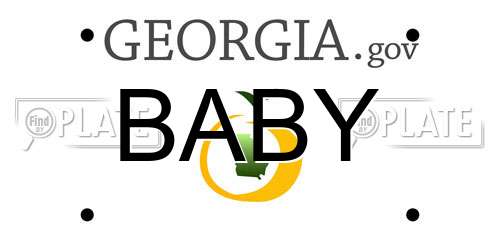 BABY Georgia License Plate