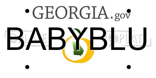 BABYBLU Georgia License Plate