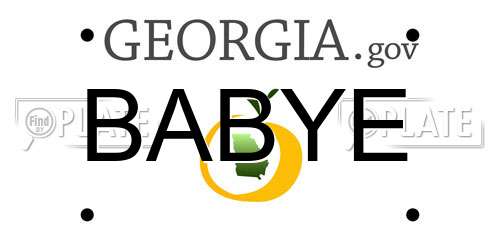 BABYE Georgia License Plate