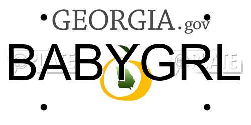 BABYGRL Georgia License Plate