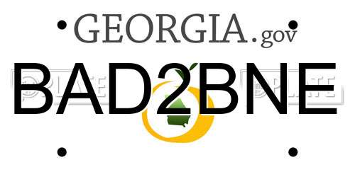 BAD2BNE Georgia License Plate