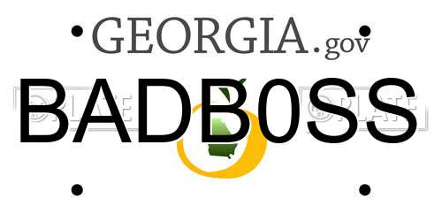 BADB0SS Georgia License Plate