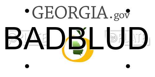 BADBLUD Georgia License Plate