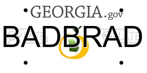 BADBRAD Georgia License Plate
