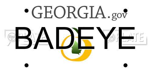 BADEYE Georgia License Plate