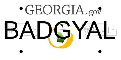 BADGYAL Georgia License Plate