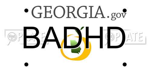 BADHD Georgia License Plate