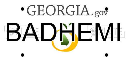 BADHEMI Georgia License Plate