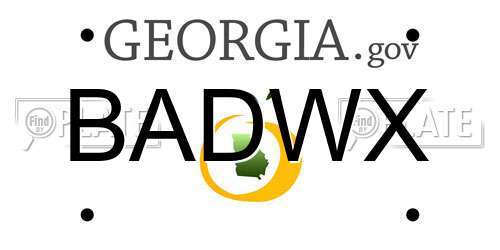 BADWX Georgia License Plate