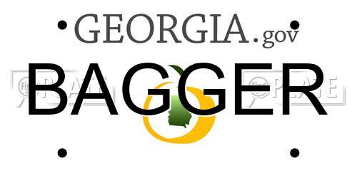 BAGGER Georgia License Plate