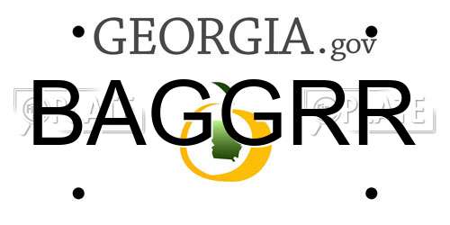 BAGGRR Georgia License Plate