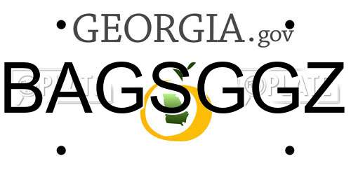 BAGSGGZ Georgia License Plate