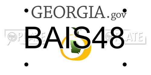 BAIS48 Georgia License Plate