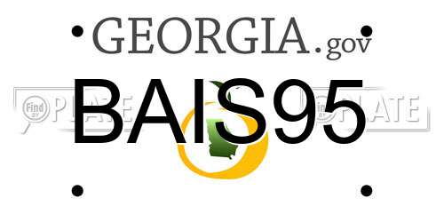 BAIS95 Georgia License Plate