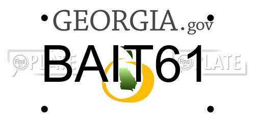 BAIT61 Georgia License Plate