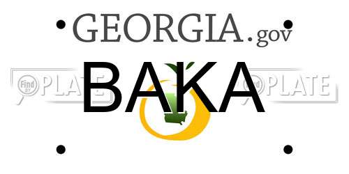BAKA Georgia License Plate