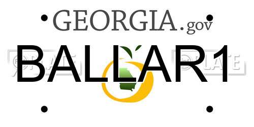 BALLAR1 Georgia License Plate