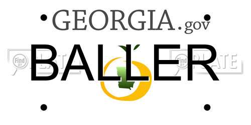 BALLER Georgia License Plate