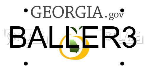 BALLER3 Georgia License Plate