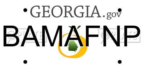 BAMAFNP license plate in GA state