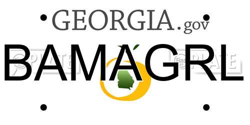 BAMAGRL Georgia License Plate