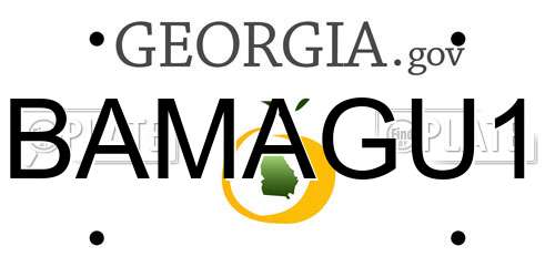 BAMAGU1 Georgia License Plate