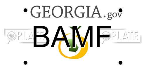 BAMF Georgia License Plate