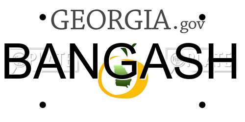 BANGASH Georgia License Plate