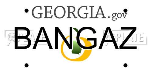 BANGAZ Georgia License Plate