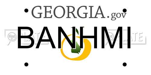BANHMI Georgia License Plate