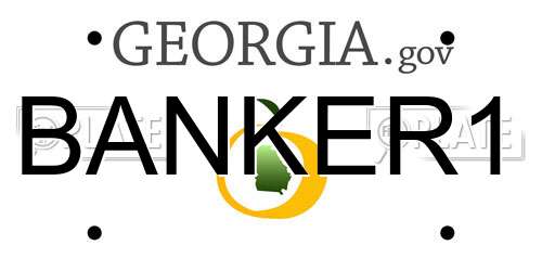 BANKER1 Georgia License Plate